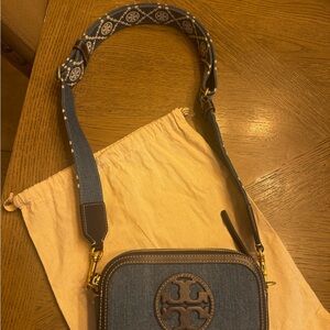 Tory Burch Blue Denim Belt Bag